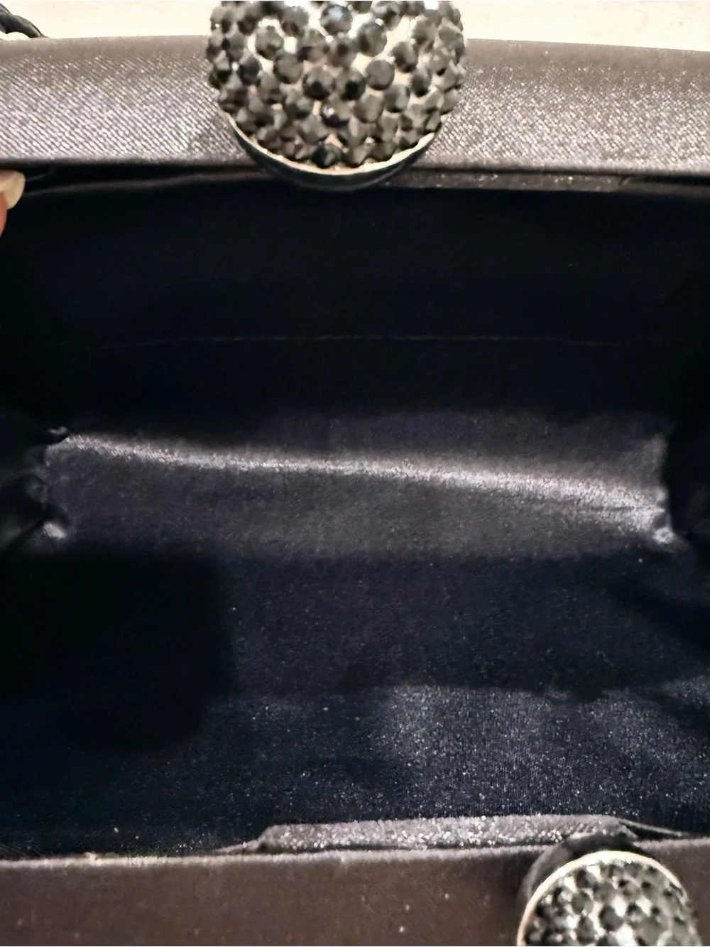 Nina Elegant Black Satin Evening Clutch🖤